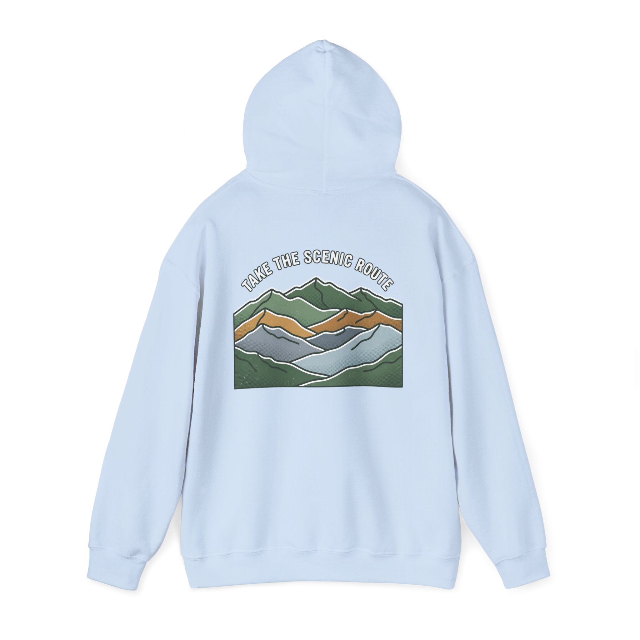 Take the Scenic Route Mountain Hoodie | Landscape Ridge Graphic