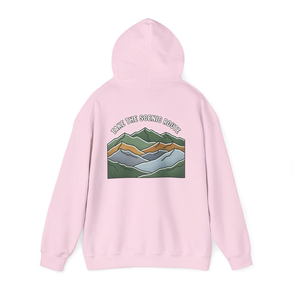 Take the Scenic Route Mountain Hoodie | Landscape Ridge Graphic