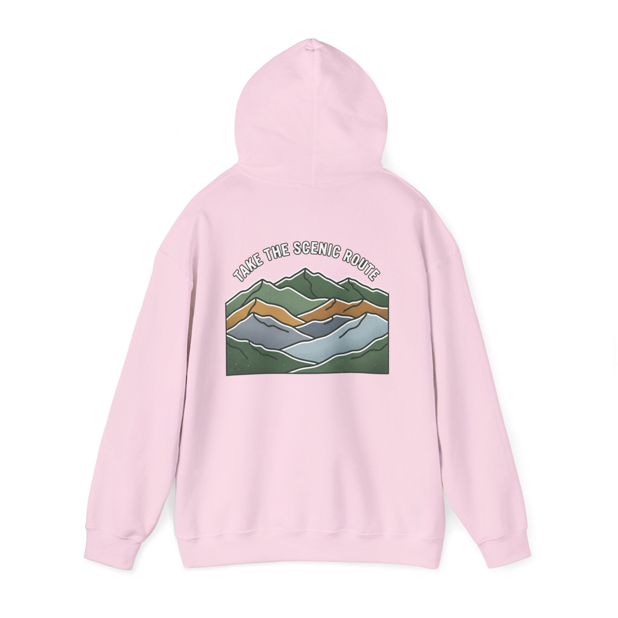 Take the Scenic Route Mountain Hoodie | Landscape Ridge Graphic