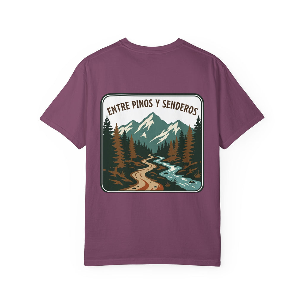 Nature Trail T-Shirt — "Entre Pinos y Senderos" Mountain Scenic Tee