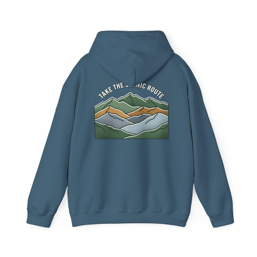 Take the Scenic Route Mountain Hoodie | Landscape Ridge Graphic