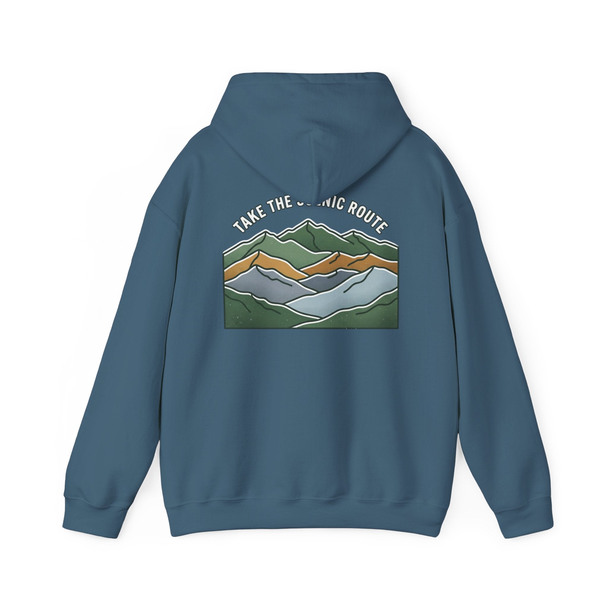 Take the Scenic Route Mountain Hoodie | Landscape Ridge Graphic