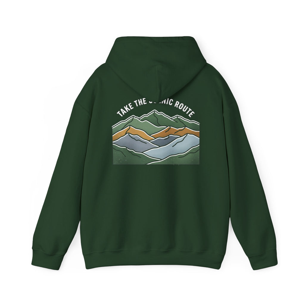 Take the Scenic Route Mountain Hoodie | Landscape Ridge Graphic