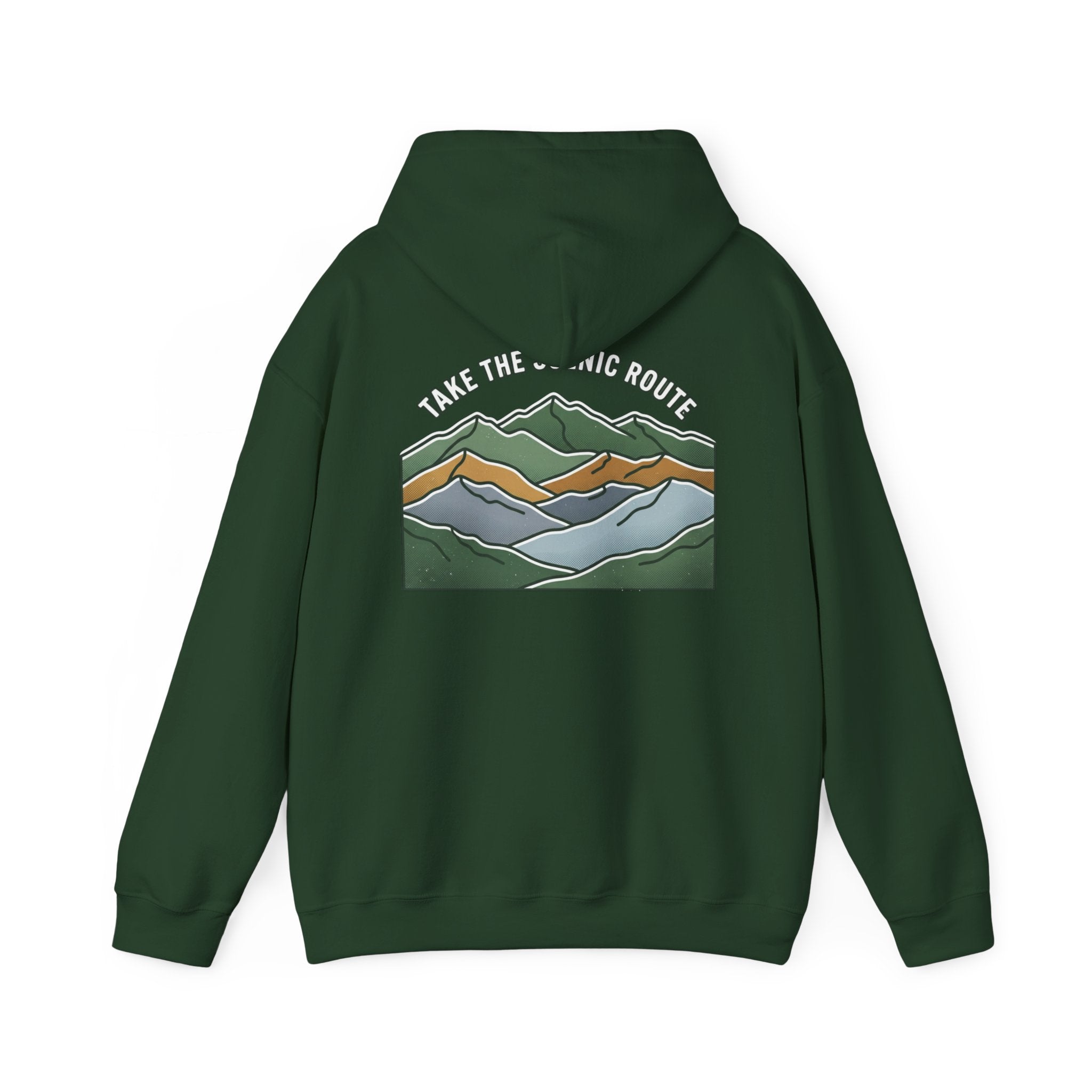 Take the Scenic Route Mountain Hoodie | Landscape Ridge Graphic