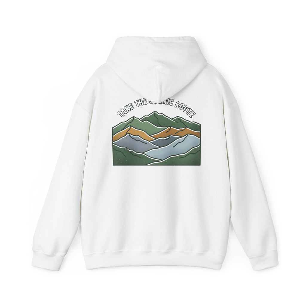 Take the Scenic Route Mountain Hoodie | Landscape Ridge Graphic