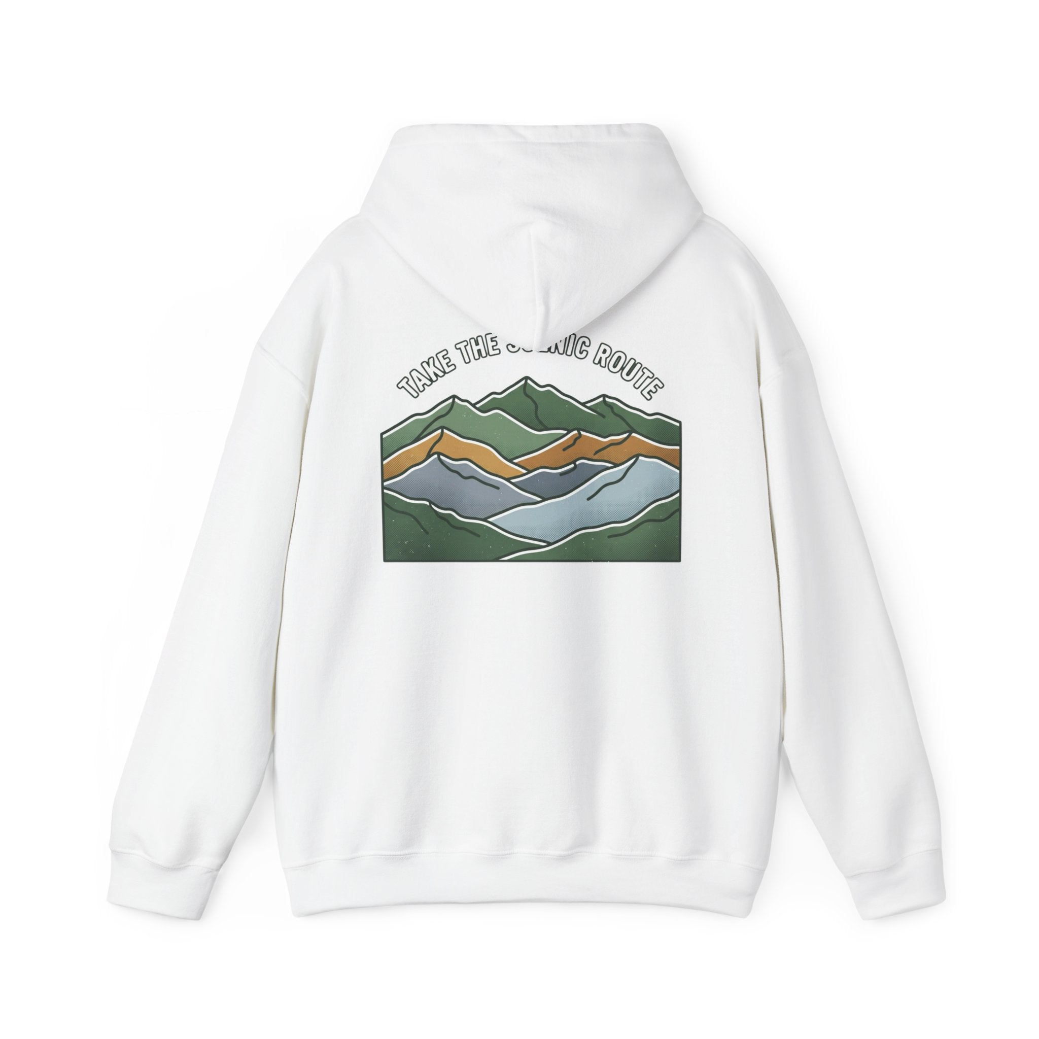 Take the Scenic Route Mountain Hoodie | Landscape Ridge Graphic