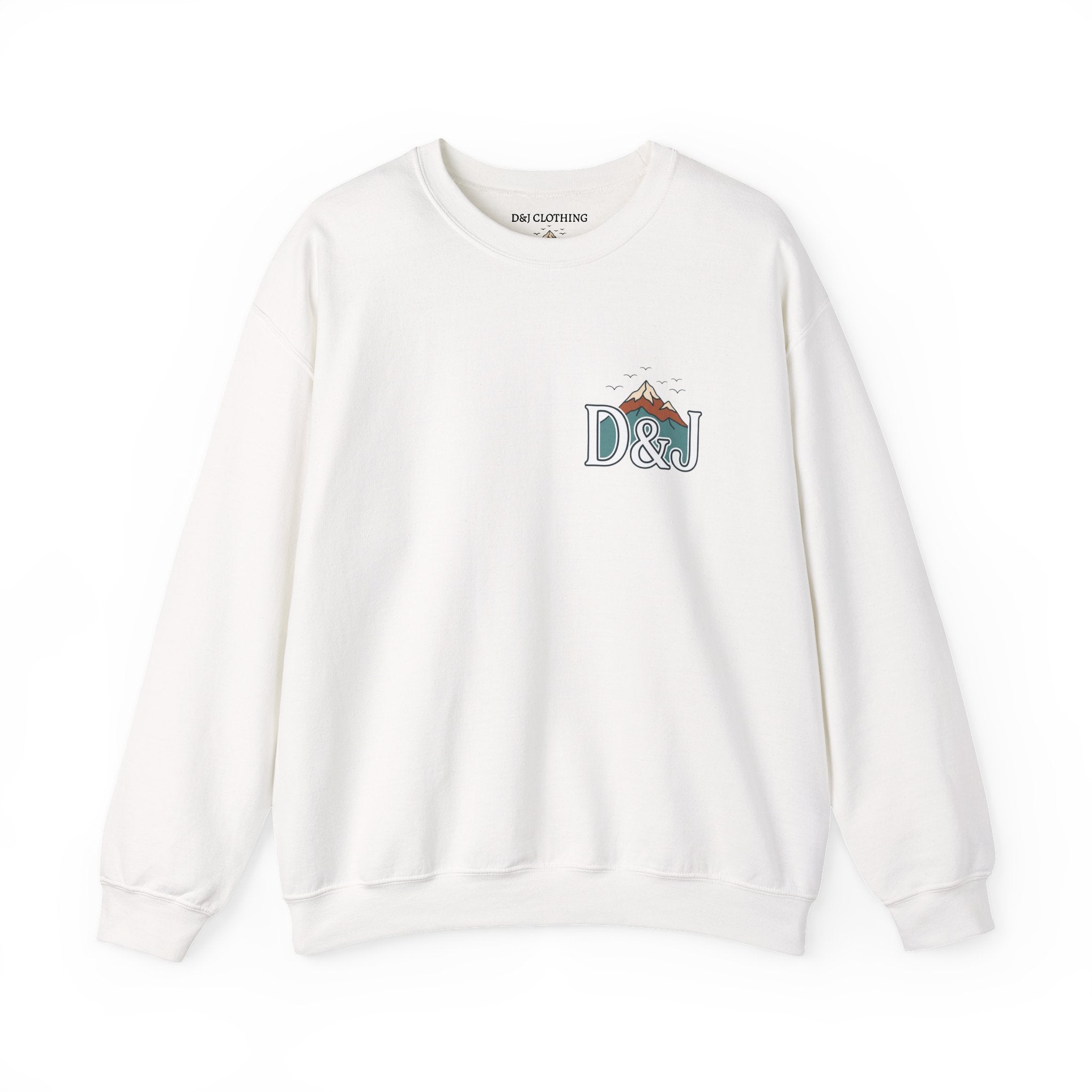 Crewneck Sweatshirt — "Earn Your View" Scenic Mountain & Beach Graphic
